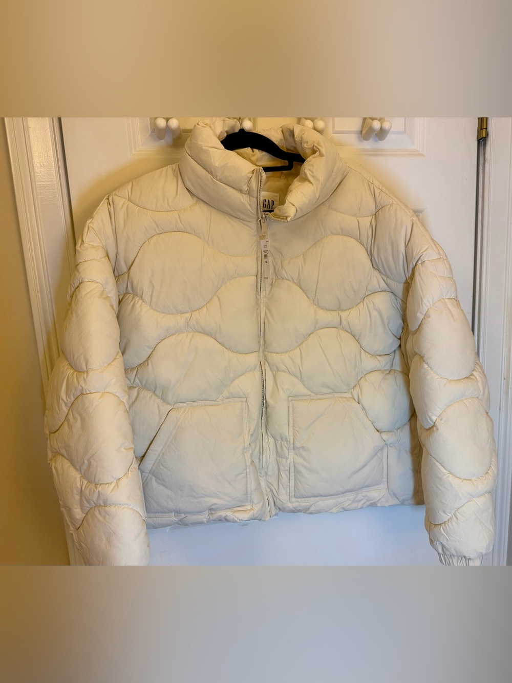 GAP Cream Quilted Puffer Jacket NWT